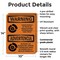 Signmission Chock Wheels Of Truck Or Trailer Bilingual OSHA Warning Sign, Plastic, 10in W x 14in L, 2PK OS-2PACK-WS-P-1014-L-12522 - alternate 3